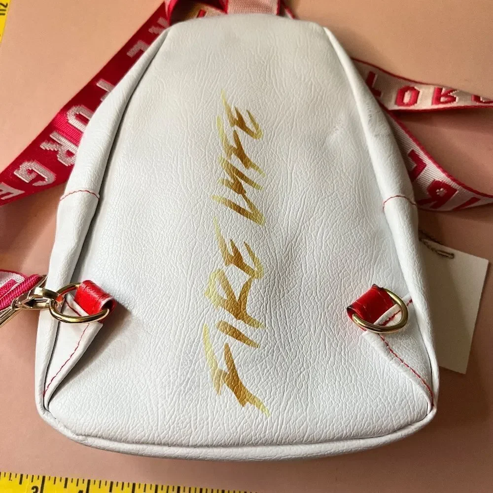 Fire Lyfe Purse Cross Body Purse Like NEW Red White Rapper Backpack - Picture 8 of 16